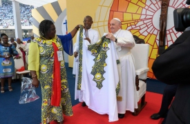 Đức Thánh Cha gặp gỡ Giới trẻ và Giáo lý viên trong chuyến viếng thăm tại CHDC Congo và Nam Sudan, tại Sân vận động các vị Tử đạo, thứ năm ngày 2/2/2023