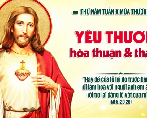 THỨ NĂM TUẦN X MÙA THƯỜNG NIÊN NĂM C Mt 5,20-26