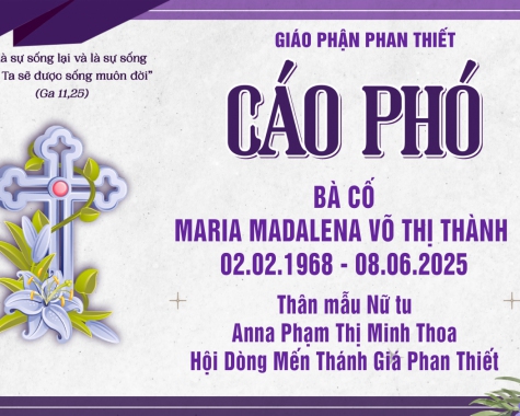 CÁO PHÓ – BÀ CỐ MARIA MADALENA VÕ THỊ THÀNH