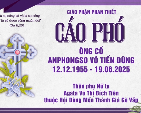 CÁO PHÓ - ÔNG CỐ ANPHONGSO VÕ TIẾN DŨNG