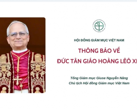 HỘI ĐỒNG GIÁM MỤC VIỆT NAM: THÔNG BÁO VỀ ĐỨC TÂN GIÁO HOÀNG LÊÔ XIV