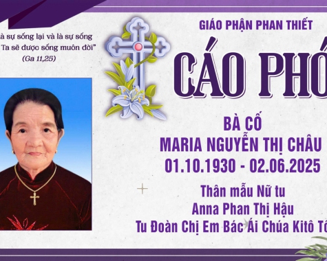 CÁO PHÓ – BÀ CỐ MARIA NGUYỄN THỊ CHÂU