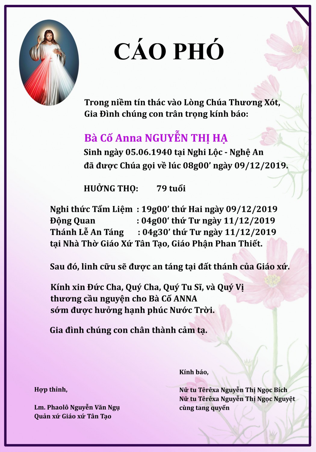 Bà Cô Anna Nguyen Thi Hạ