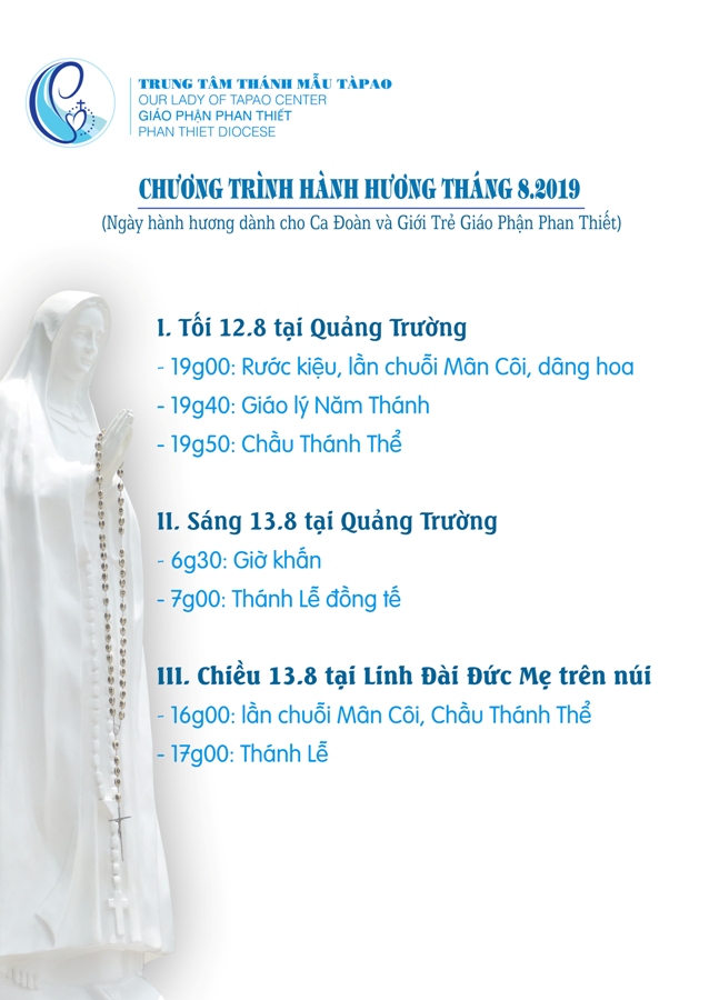 Chuong trinh hanh huong thang 8