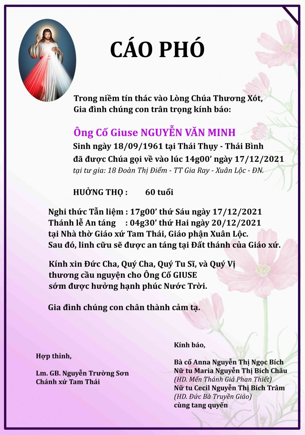 Ông Cố Giuse NGUYEN VAN MINH