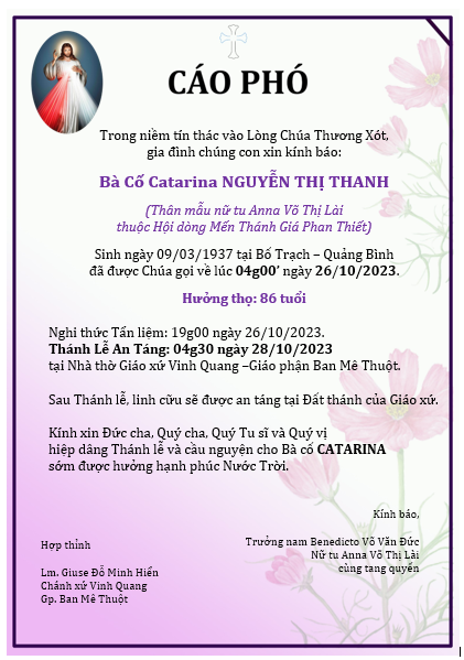 rip catariana nguyen thi thanh