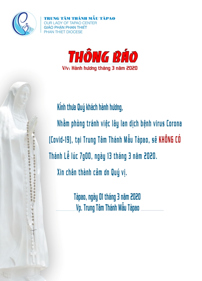 THONG BAO CORONA tháng 3