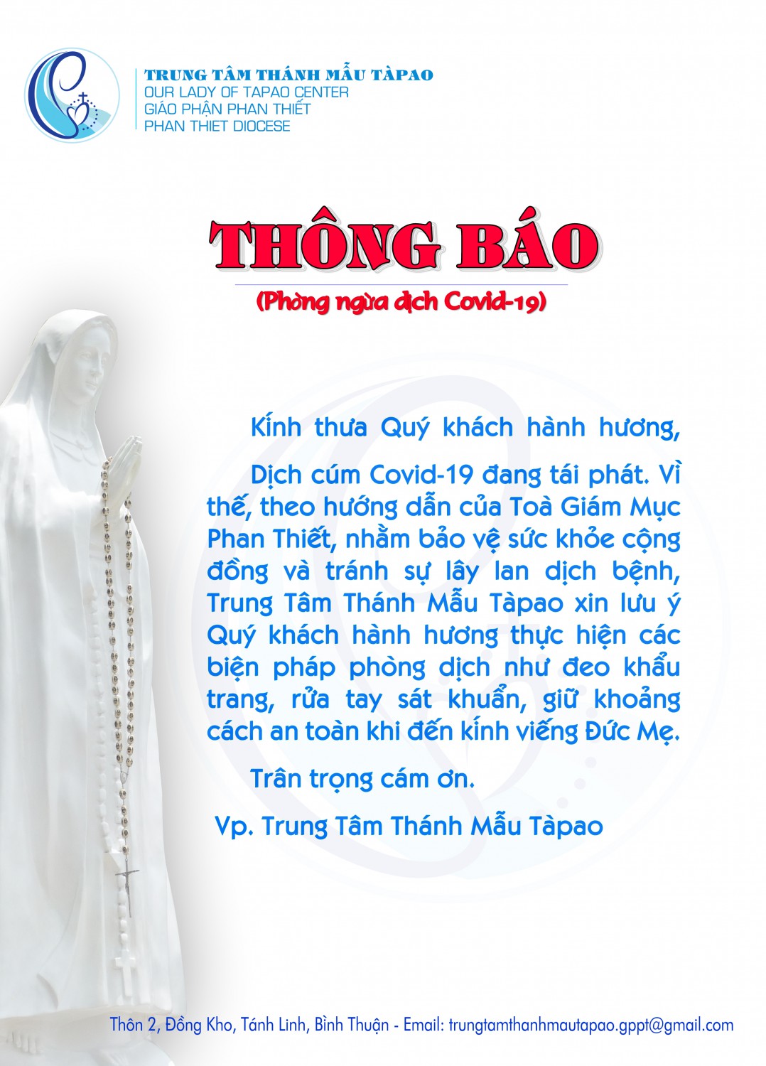 THONG BAO PHONG DICH CODID19