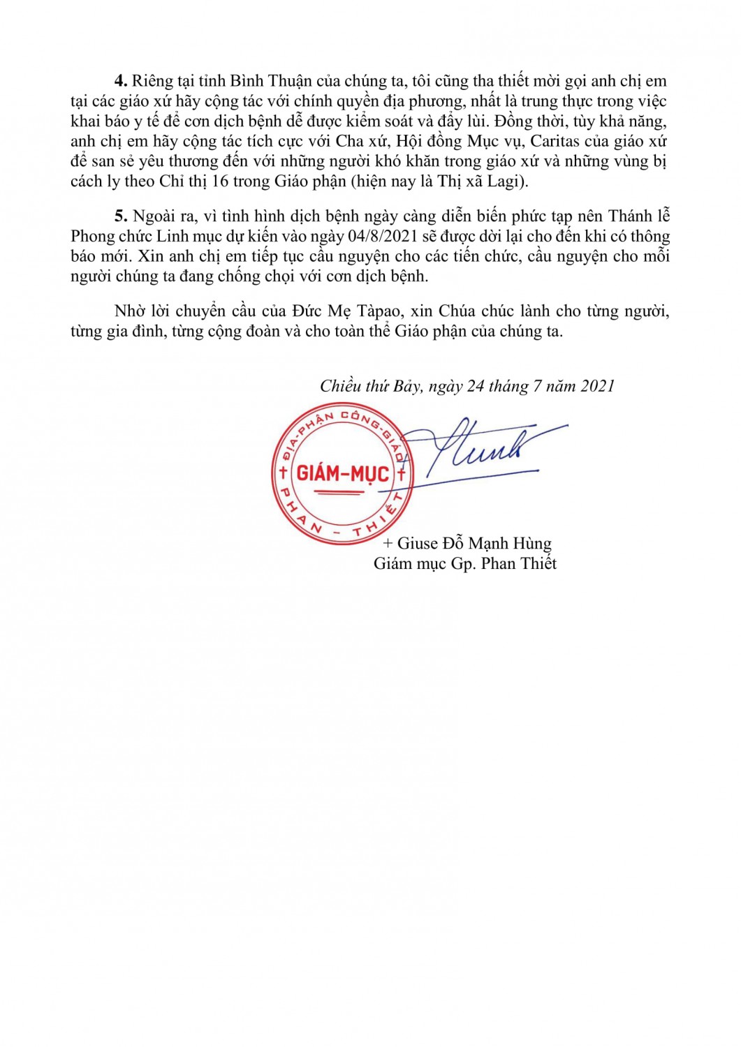 Thư kêu gọi yêu thương san sẻ 2